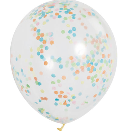 Confetti Ballonnen Gekleurd 30,5cm 6st