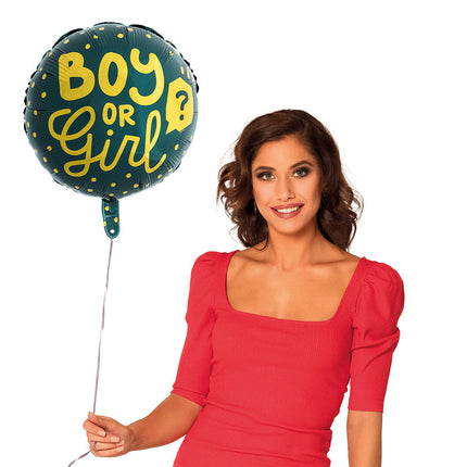 Helium Ballon Boy Or Girl Dubbelzijdig 45cm