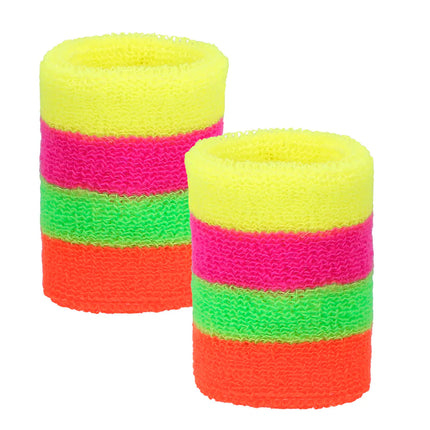 Gekleurde Zweetbandjes Neon 3st