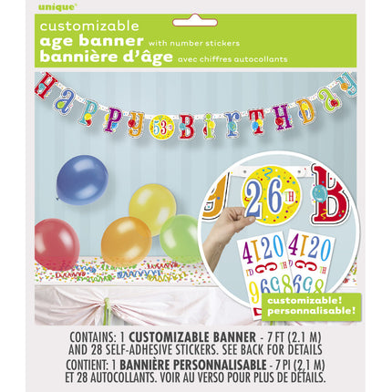 Letterslinger Happy Birthday Personaliseerbaar 2,1m