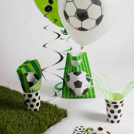 Voetbal Ballonnen Groen 30cm 8st