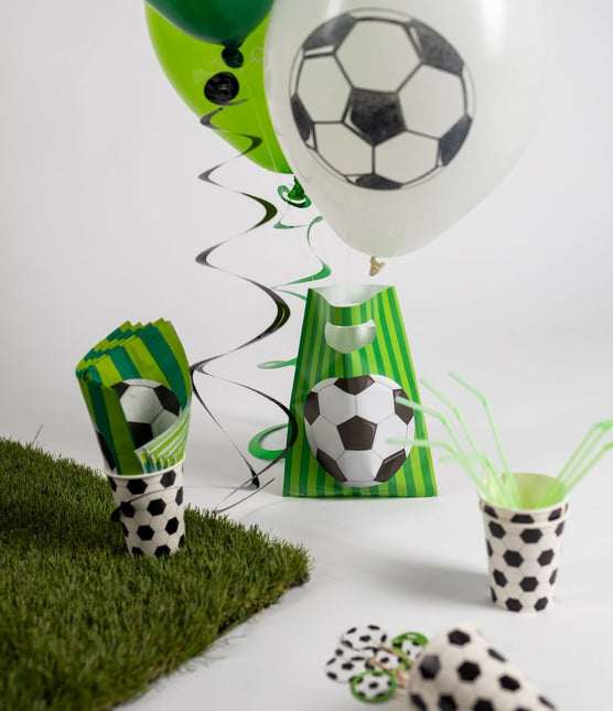 Voetbal Ballonnen Groen 30cm 8st