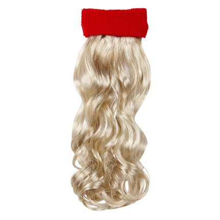 Rode Zweetbandjes Met Blond Gekruld Haar