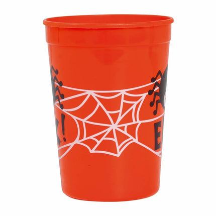 Oranje Halloween Beker Spin 11cm