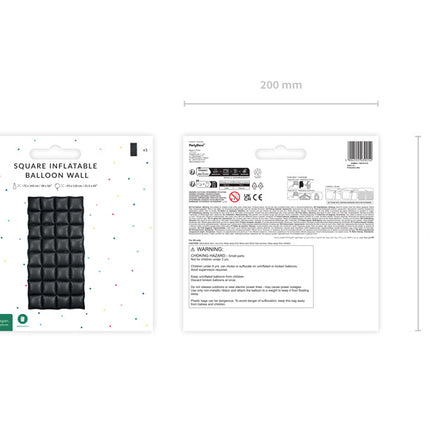 Zwarte Ballonnen Muur 1,43m