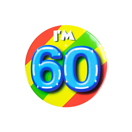 I'm 60 Button 60 Jaar 5,5cm