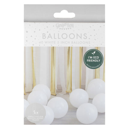 Witte Ballonnen 13cm 40st