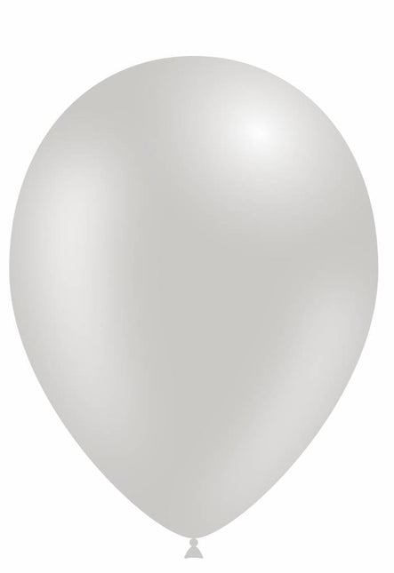 Zilveren Led Ballonnen 30cm 5st