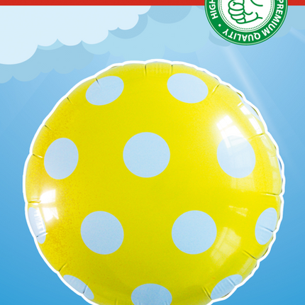 Helium Ballon Stippen Geel 45cm leeg