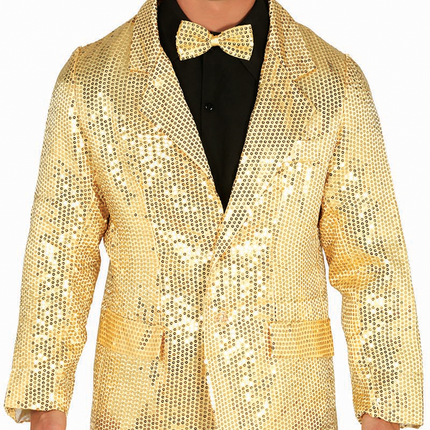 Gouden Blazer Heren Pailletten