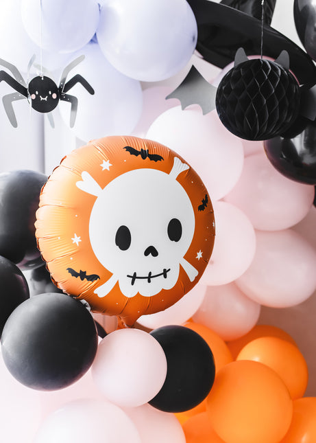 Halloween Helium Ballon Doodshoofd Leeg 45cm