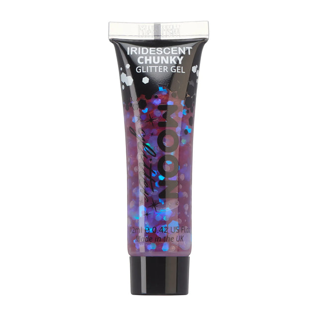 Moon Glitter Iridescent Chunky Glitter Gel Purple 12ml