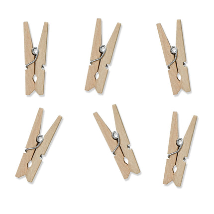 Mini Knijpers Hout 3cm 20st