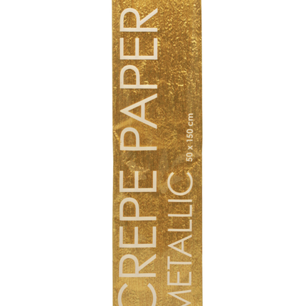 Crepe Papier Metallic Goud 50cm 1,5m