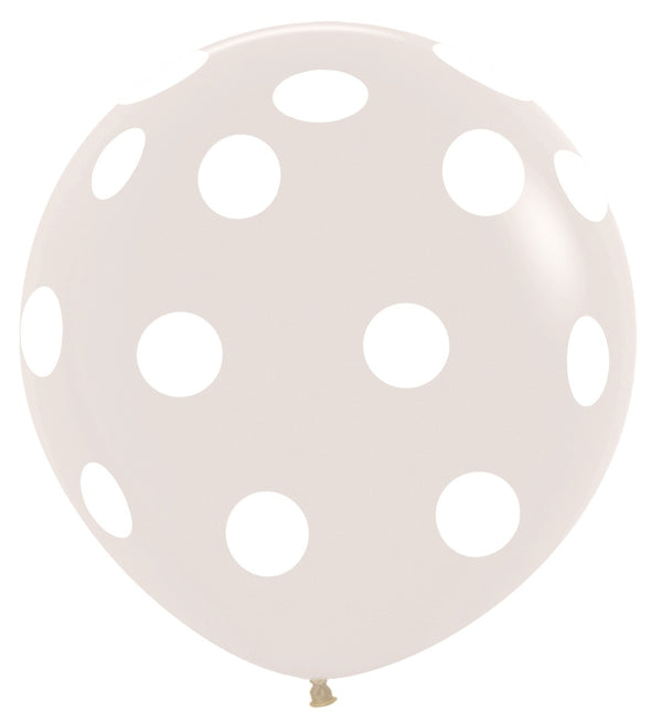 Ballonnen Polka Dots Crystal Clear 91cm 2st