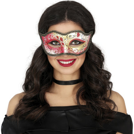 Venetiaans Oogmasker Goud Roze