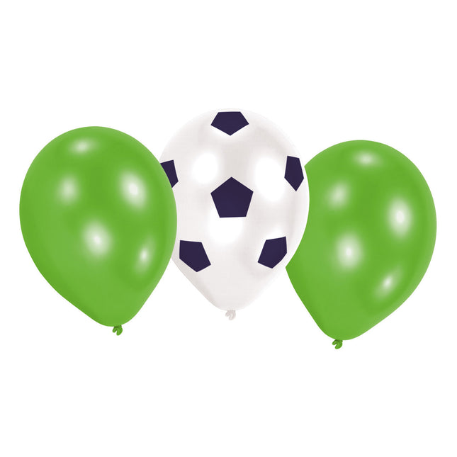 Voetbal Ballon Groen 22,8cm 6st