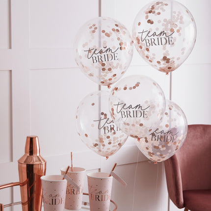 Confetti Ballonnen Team Bride 30cm 5st