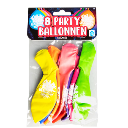 Geslaagd Ballonnen Hoera 30cm 8st