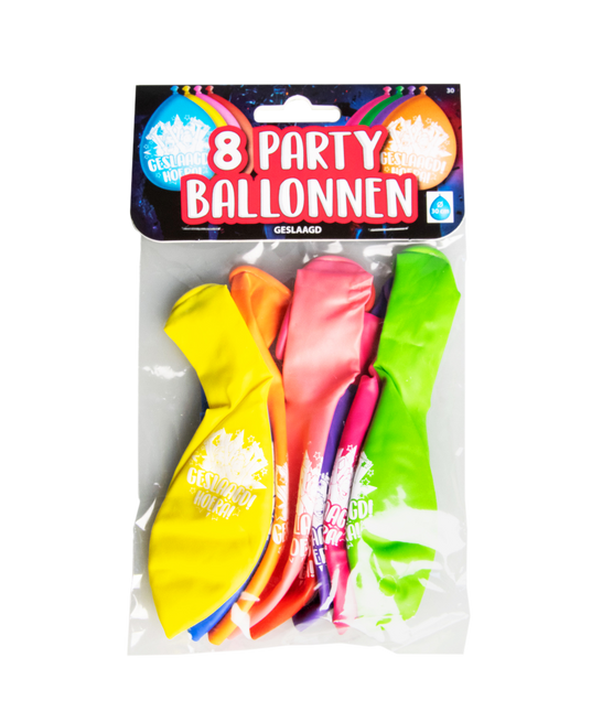 Geslaagd Ballonnen Hoera 30cm 8st