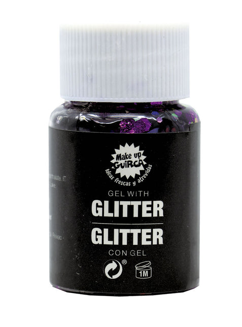 Paarse Glitter Gel 20g