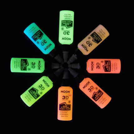 Moon Glow Glow in the Dark Fabric Paint Green 30ml