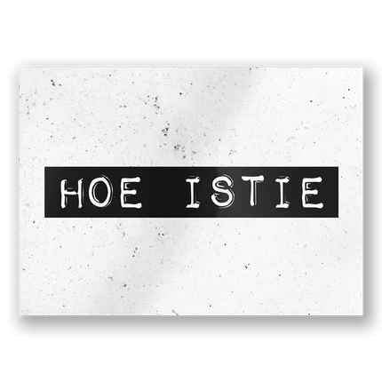 Wenskaart Hoe Istie 15cm