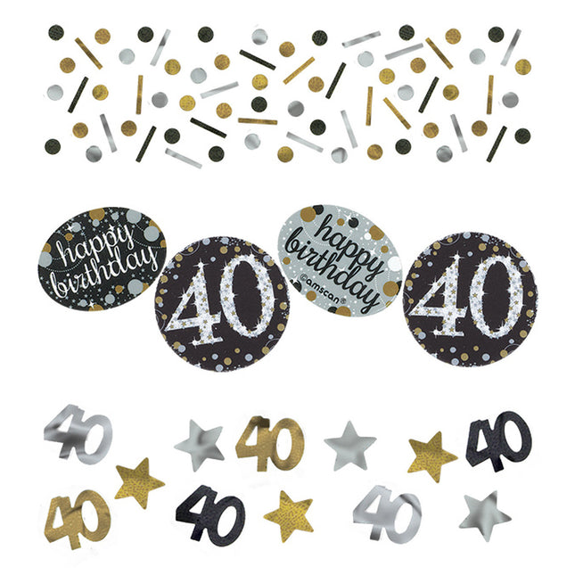 Tafelconfetti 40 Jaar Happy Birthday 34gr