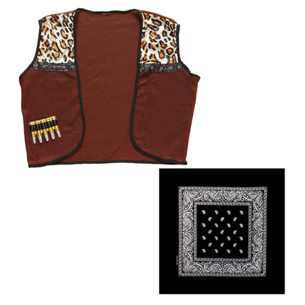 Cowboy Vest Heren Met Bandana 2 delig