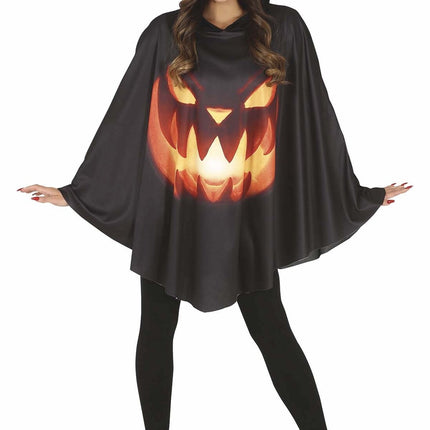 Pompoen Halloween poncho Dames