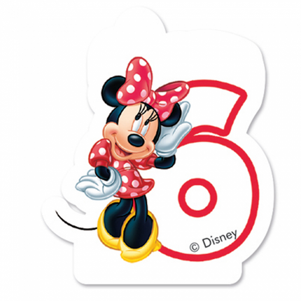 Minnie Mouse Kaars 6 Jaar