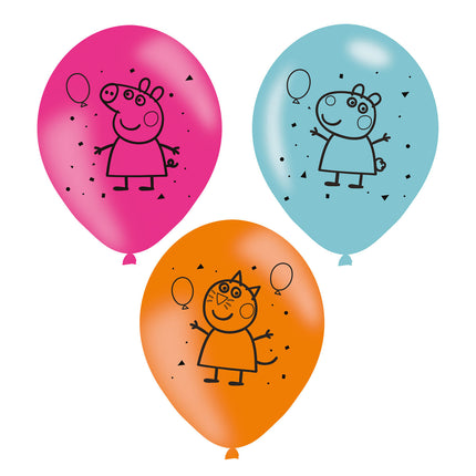 Peppa Pig Ballonnen 23cm 6st