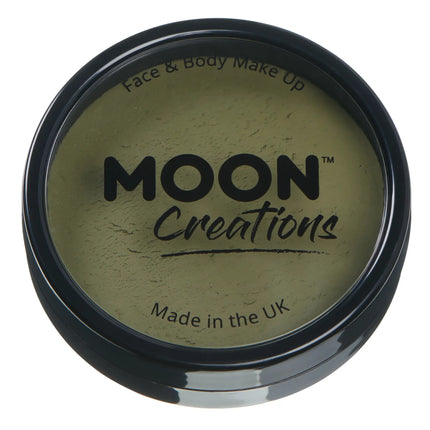 Moon Creations Pro Face Paint Cake Pots Army Green 36g