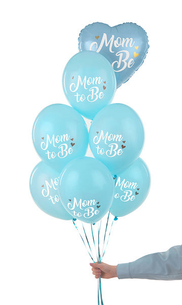 Ballonnen Mom To Be Blauw 30cm 6st