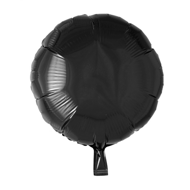 Helium Ballon Rond Zwart 46cm leeg