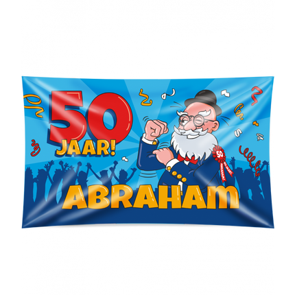 Gevel Vlag Abraham Cartoon Xxl 1,5m