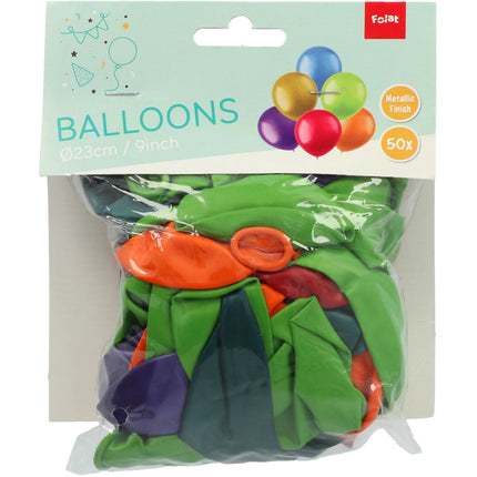 Ballonnen Gekleurd Metallic 23cm 50st