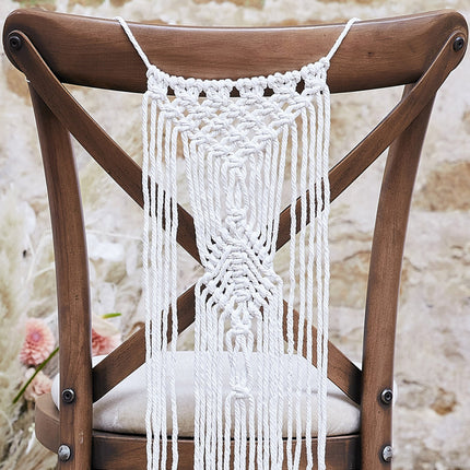 Stoeldecoratie Macrame 65cm 2st