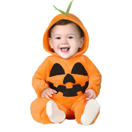 Pompoen Halloween Kostuum Baby Zwart Oranje