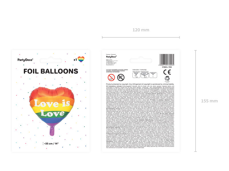 Helium Ballon Love Is Love Leeg 35cm