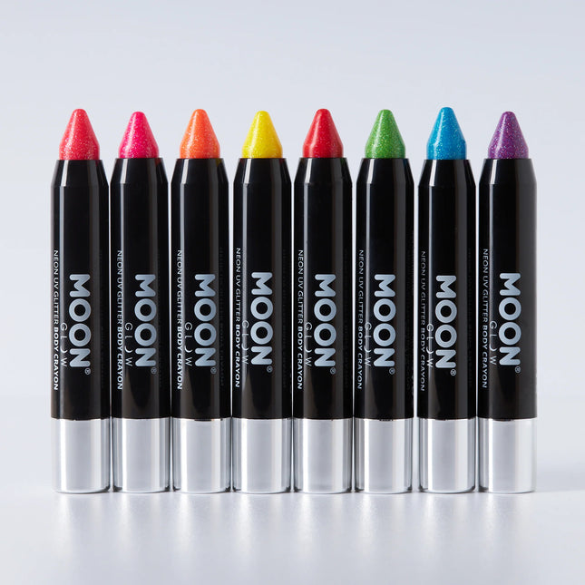 Moon Glow Neon UV Glitter Body Crayons Blue 3.2g