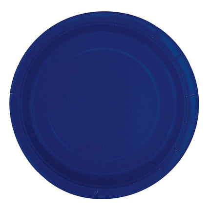 Blauwe Borden Navy Rond 23cm 16st