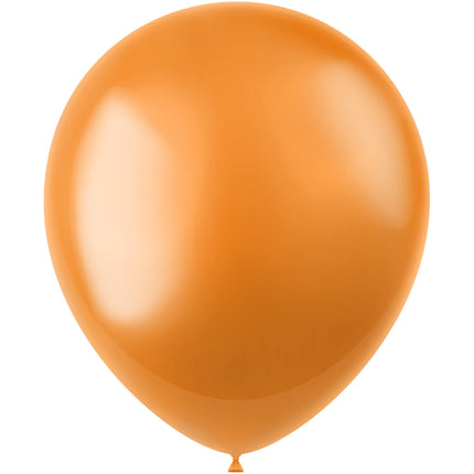 Oranje Ballonnen Metallic Marigold Orange 33cm 10st