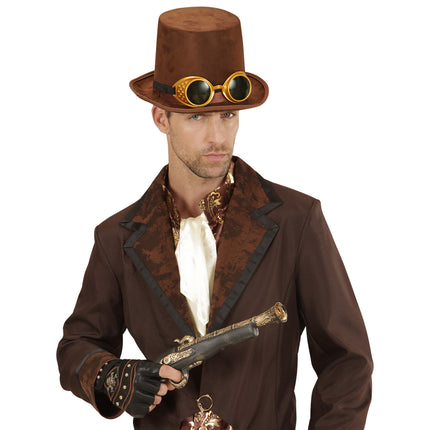 Steampunk Hoed Bruin