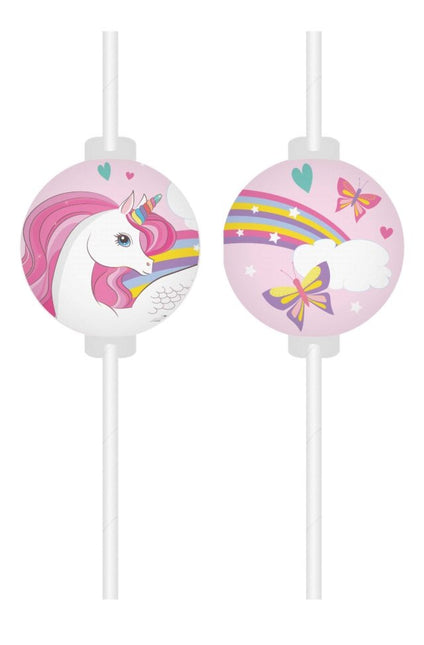 Unicorn Rietjes Regenboog 4st