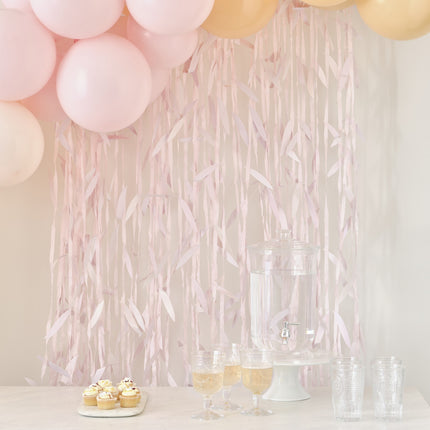 Roze Hangdecoratie Bladeren Papier 1m