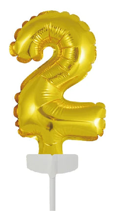 Gouden Taarttopper 8 Jaar Folieballon 12,5cm