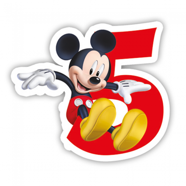 Mickey Mouse Kaars 5 Jaar