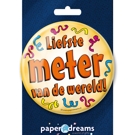 Button Liefste Meter van de Wereld 10,2cm