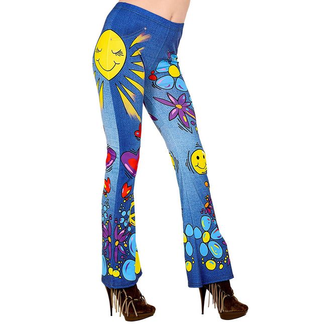 Hippie 60S Legging Blauw Dames